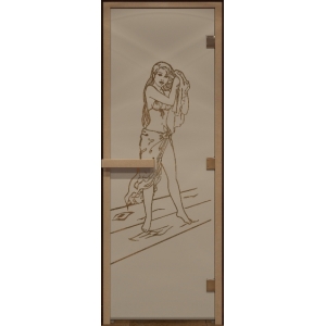 "ДЖЕНИФЕР" дверь для бани DOORWOOD стекло бронза матовая 80х200см DW00090