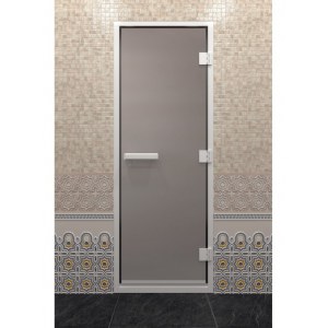 Дверь для хамама DoorWood Alum сатин 70х190 см