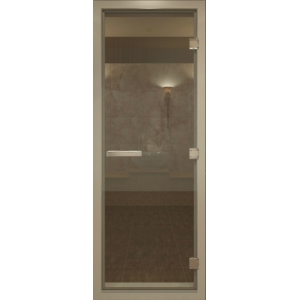 Дверь для хамама DoorWood Alum прозрачная 80х190 см