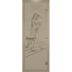 Дверь для хамама DoorWood Alum бронза матовая "Дженефер" 80х200 см