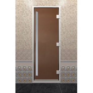 Дверь для хамама Alum Престиж бронза 70х190 см