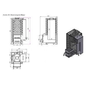 Печь для бани "Кратер 20" бак