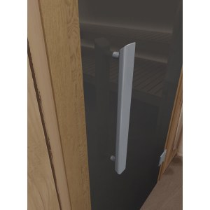 Дверь для бани фаворит"Графит прозрачный" коробка ольха