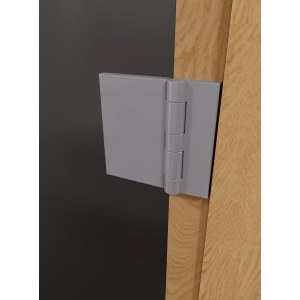 Дверь для бани фаворит"Графит матовая" коробка ольха