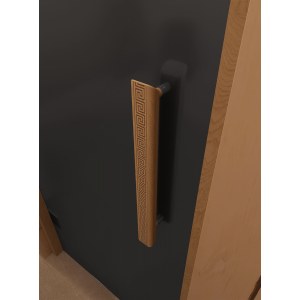 Дверь для бани фаворит"Графит матовая" коробка ольха