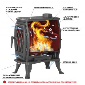 Печь-камин Везувий BX-09 "Антрацит"