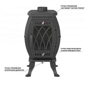 Печь-камин Везувий BX-09 "Антрацит"