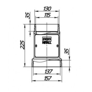 Стартовый дымоход (ПроМеталл) 115-136 с ревизией