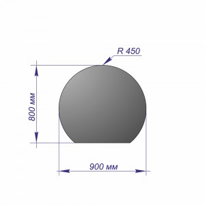 Лист напольный 900*800*1,5 R450 антрацит