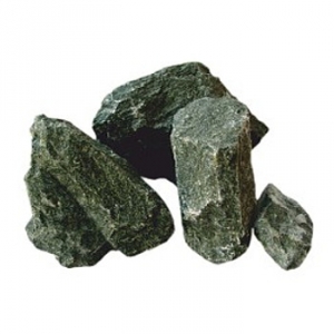 Камни для бани Дунит колотый коробка 20кг