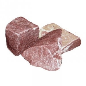 Камни для бани Малиновый кварцит колотый коробка 20кг